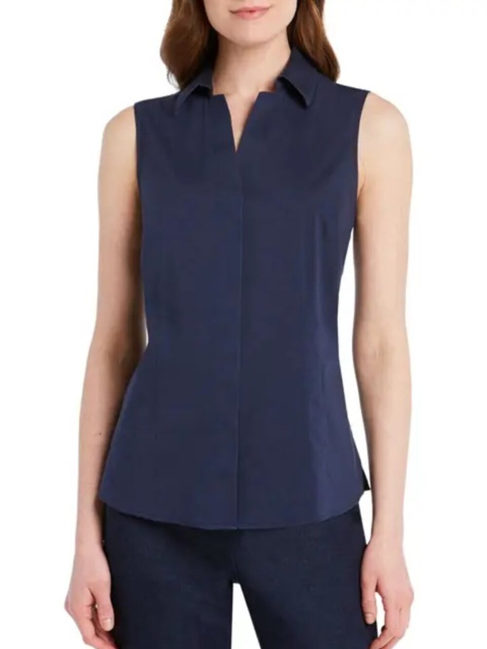 Foxcroft Essential Stretch Non-Iron Sleeveless Shirt (8)